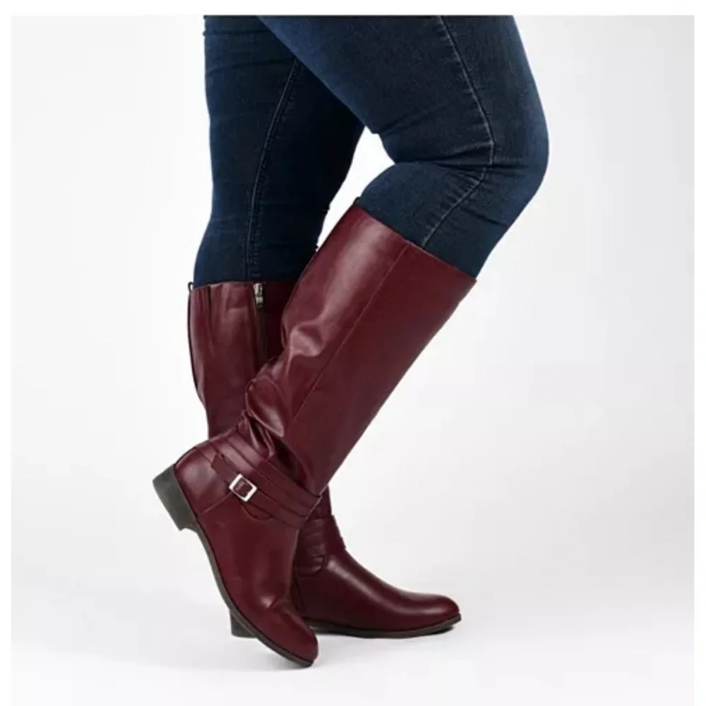 New Journee Collection Women's Ivie Extra Wide Calf Knee High Riding Boots 7.5